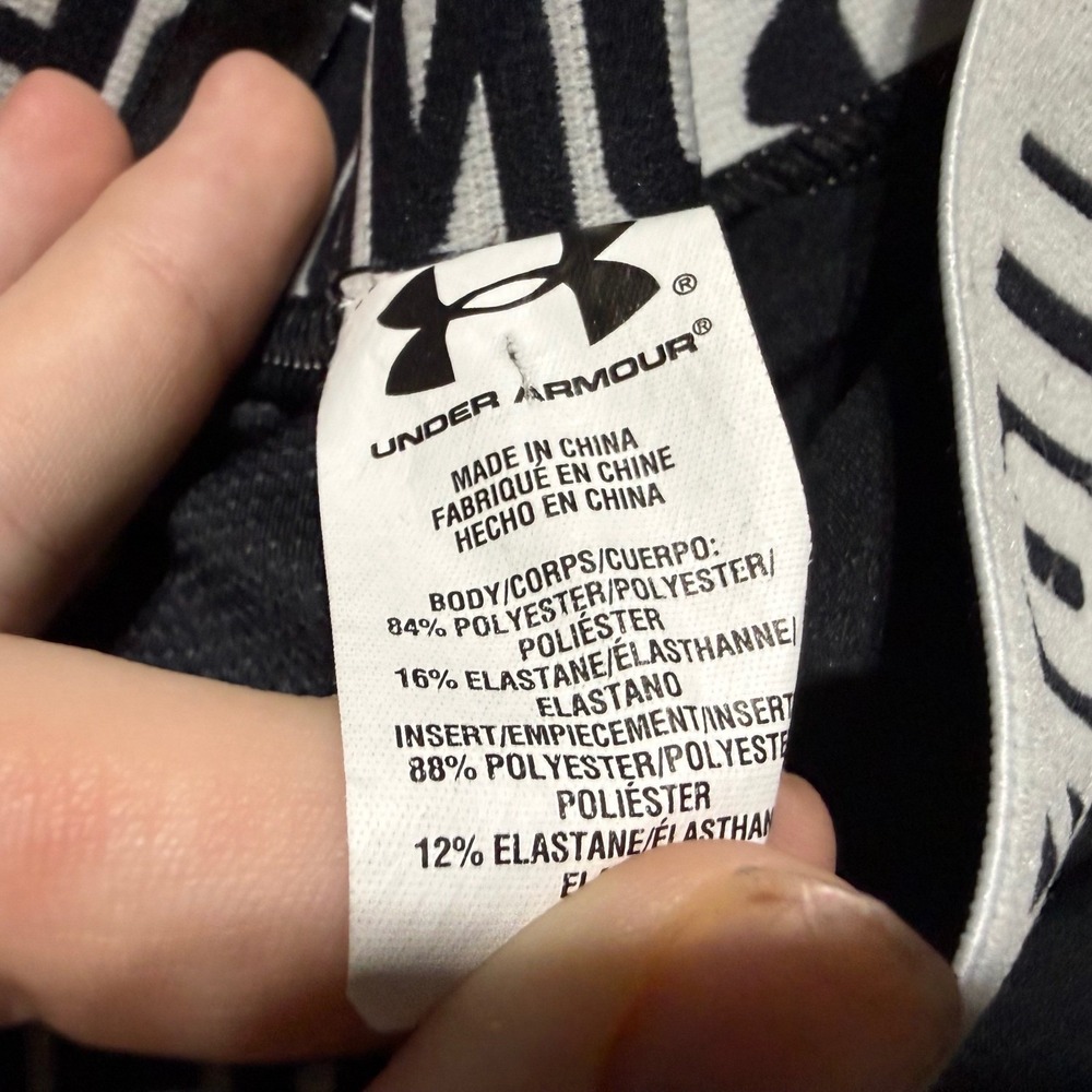 Under Armour HeatGear Leggings Kids Large Black Compression Hockey sock tabs - Picture 5 of 7